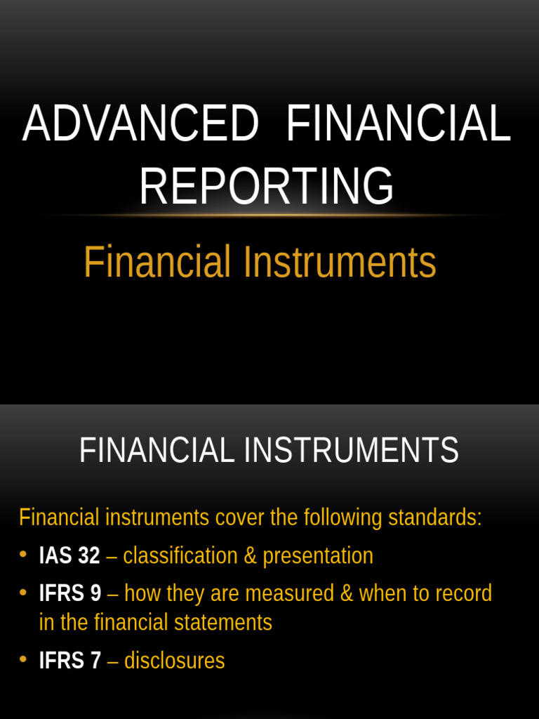Understanding Financial Instruments Standards | PDF | Derivative ...