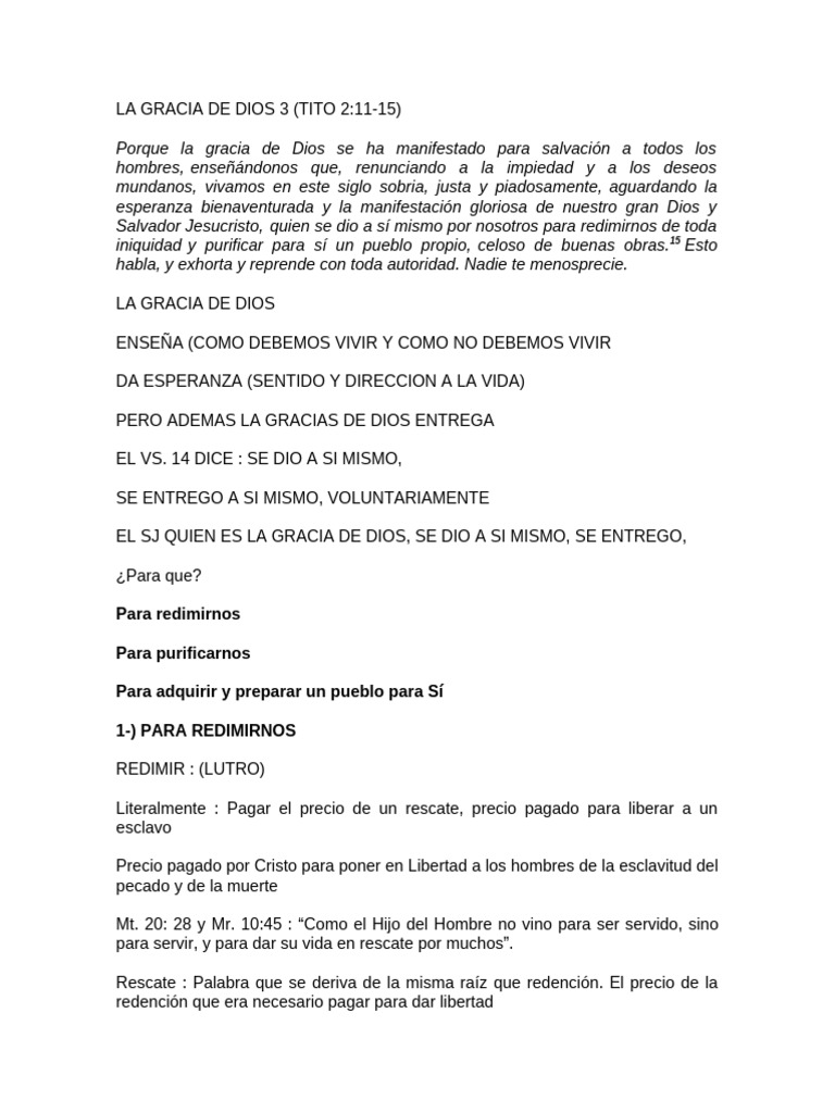 La Gracia de Dios 4 | PDF | Salvación | Cristo (título)