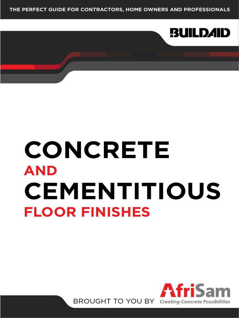 Concrete Floor Finishes Guide | PDF | Concrete | Cement