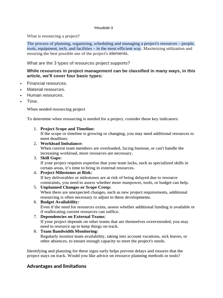 Project Module-3 | PDF | Project Management | Business