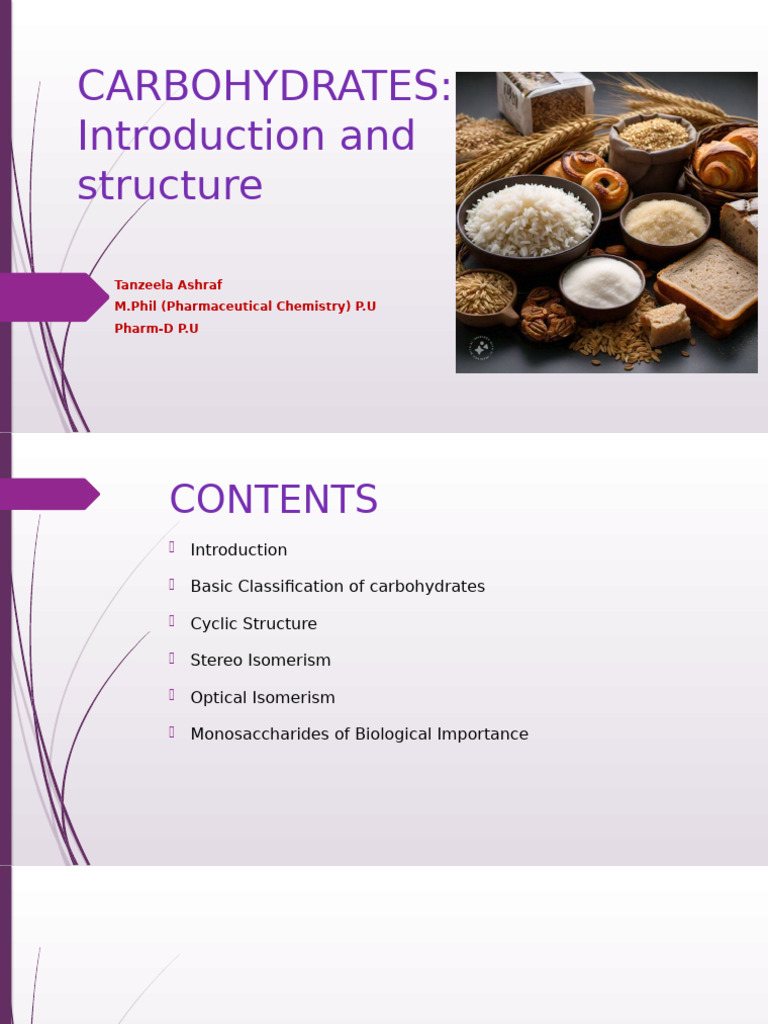 Understanding Carbohydrates: Structure & Types | PDF | Carbohydrates ...