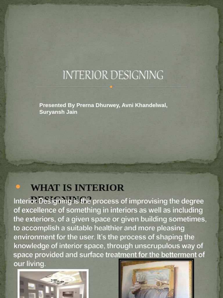 Interiordesigningppt 170221094509 | PDF | Interior Design