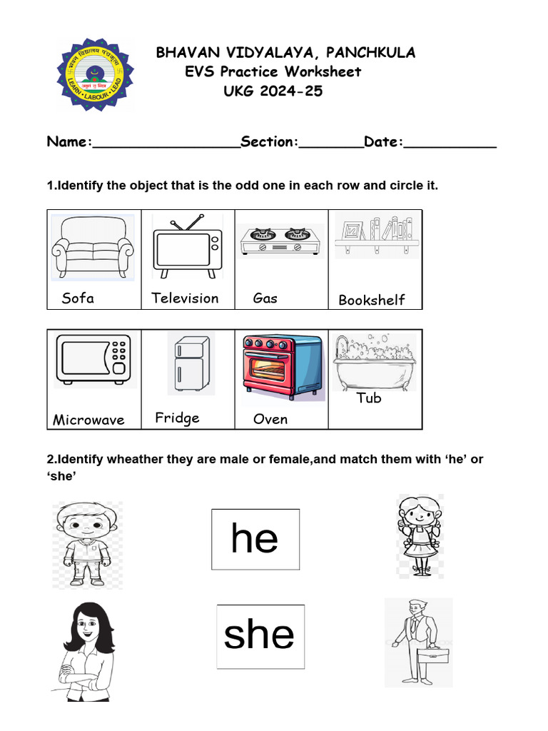 Evs Practice Sheet Unit 2 B Pdf