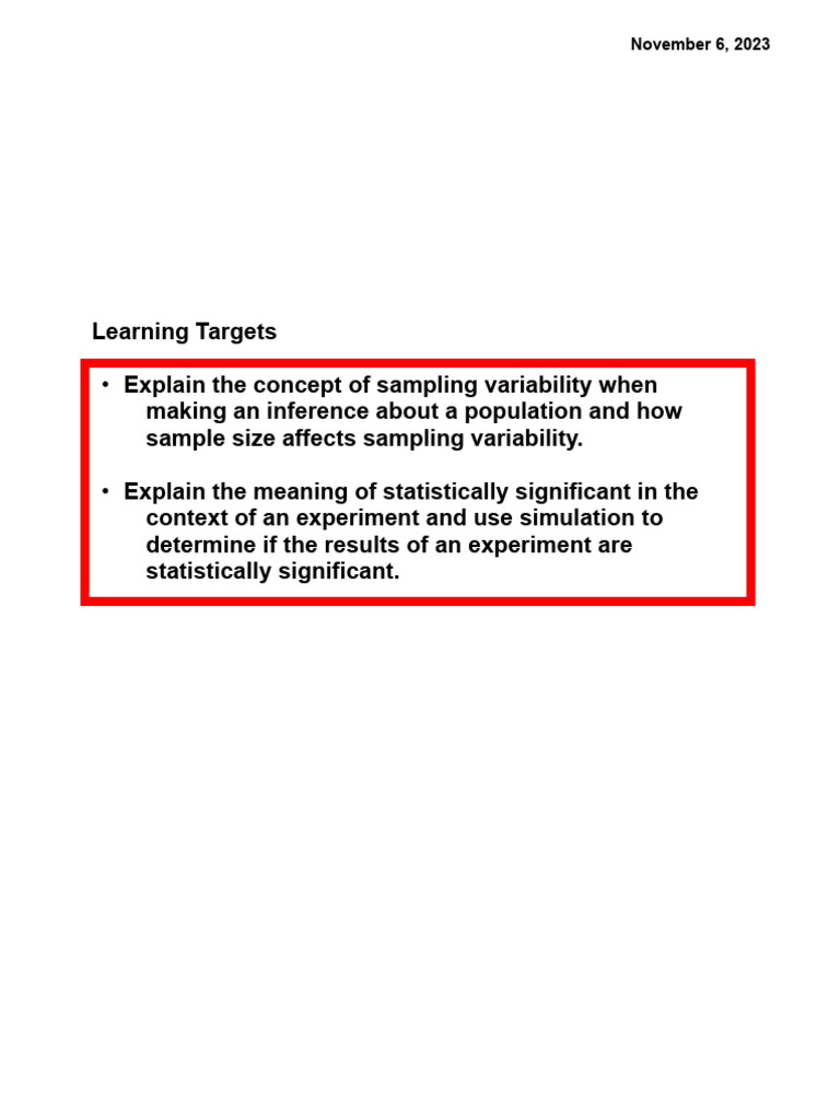4.3a Completed | PDF | Sampling (Statistics) | Experiment