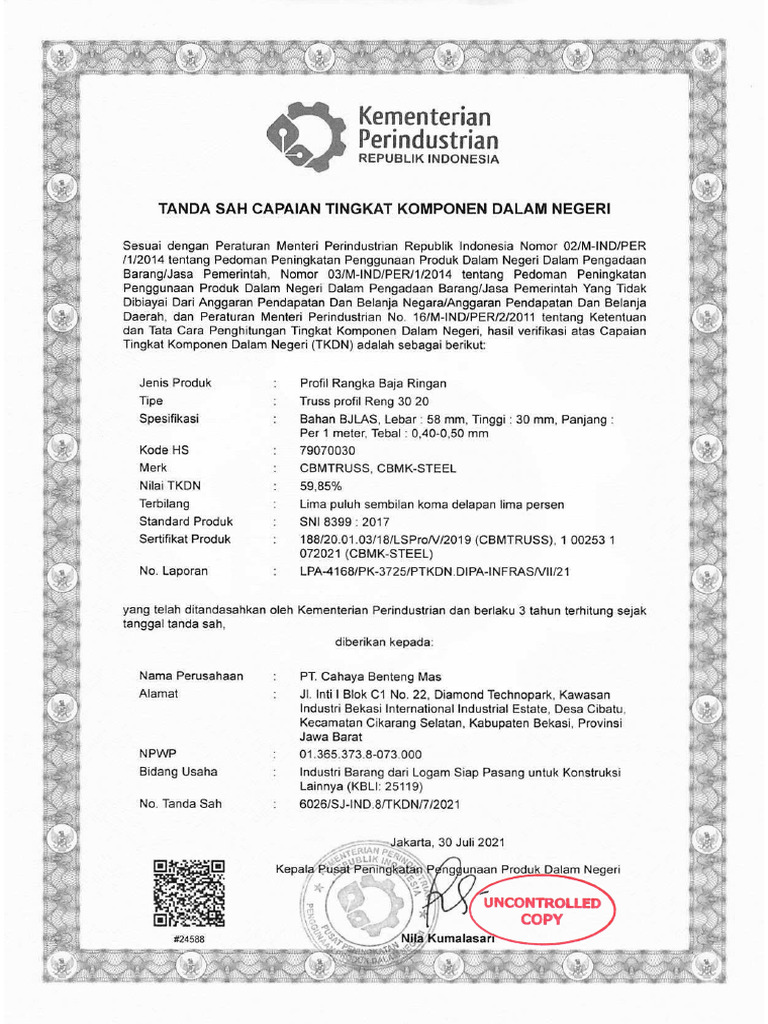 8) TKDN Reng 30 20 - BW - UC | PDF