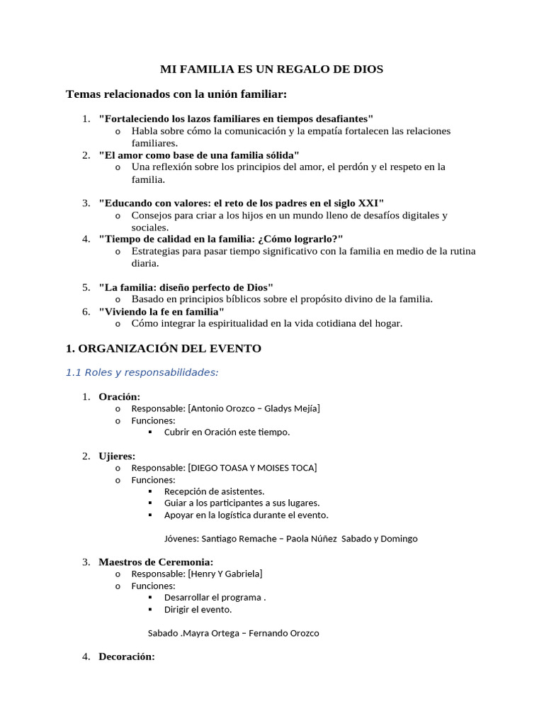 Mi Familia Es Un Regalo de Dios | PDF