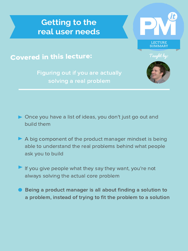 CHEAT+SHEET+ +Getting+to+the+Real+User+Needs | PDF
