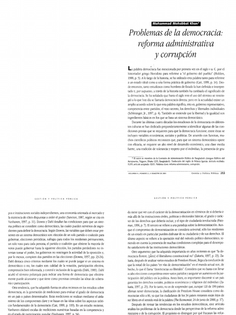 Problemas de la democracia y corrupción | PDF | Democracia | Ideologías ...