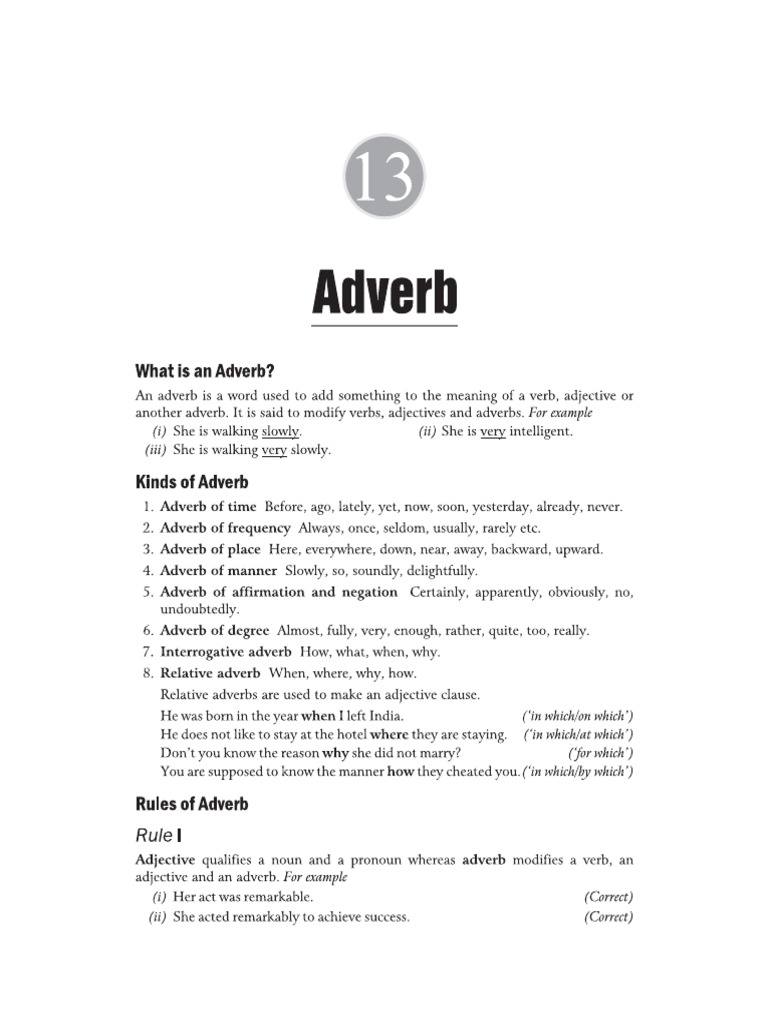 Adverb | PDF