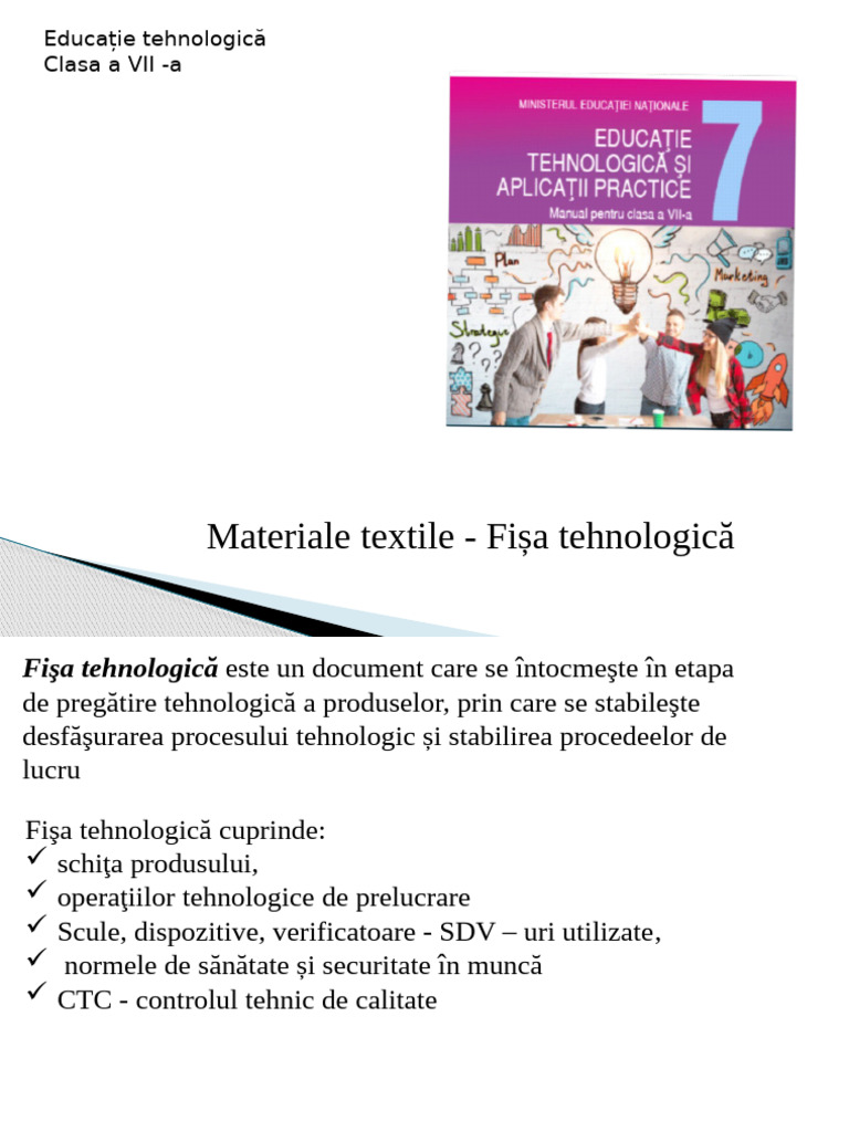 Fisa Tehnologica Textile | PDF