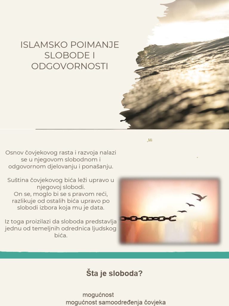 Islamsko Poimanje Slobode I Odgovornosti | PDF