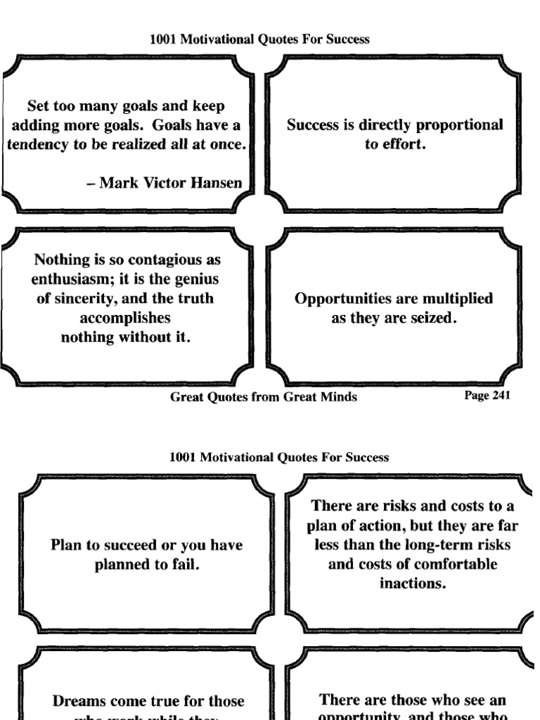 1001 Motivational Quotes For Success Great Quotes F 27 | PDF
