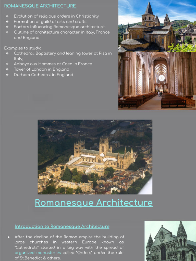 Romanesque Architecture Overview | PDF | Vault (Architecture) | Gothic ...
