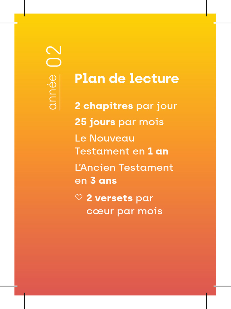 Plan de lecture biblique annuel | PDF | Livres sur le surnaturel ...