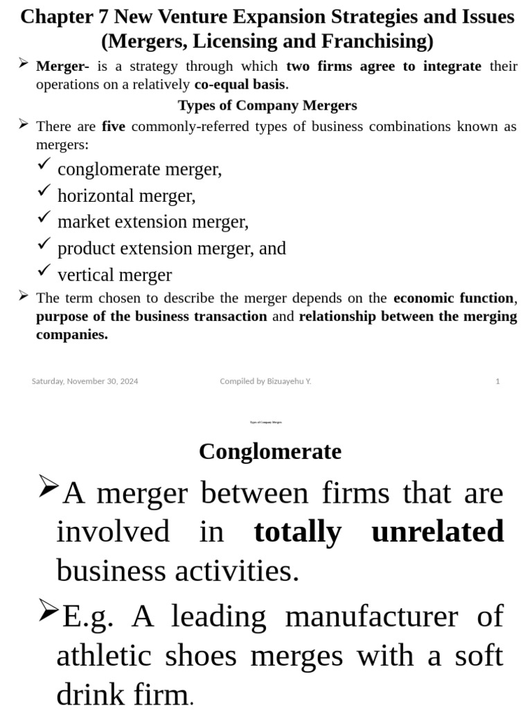 7 Managing Growth and Transaction | PDF | Franchising | Mergers And ...