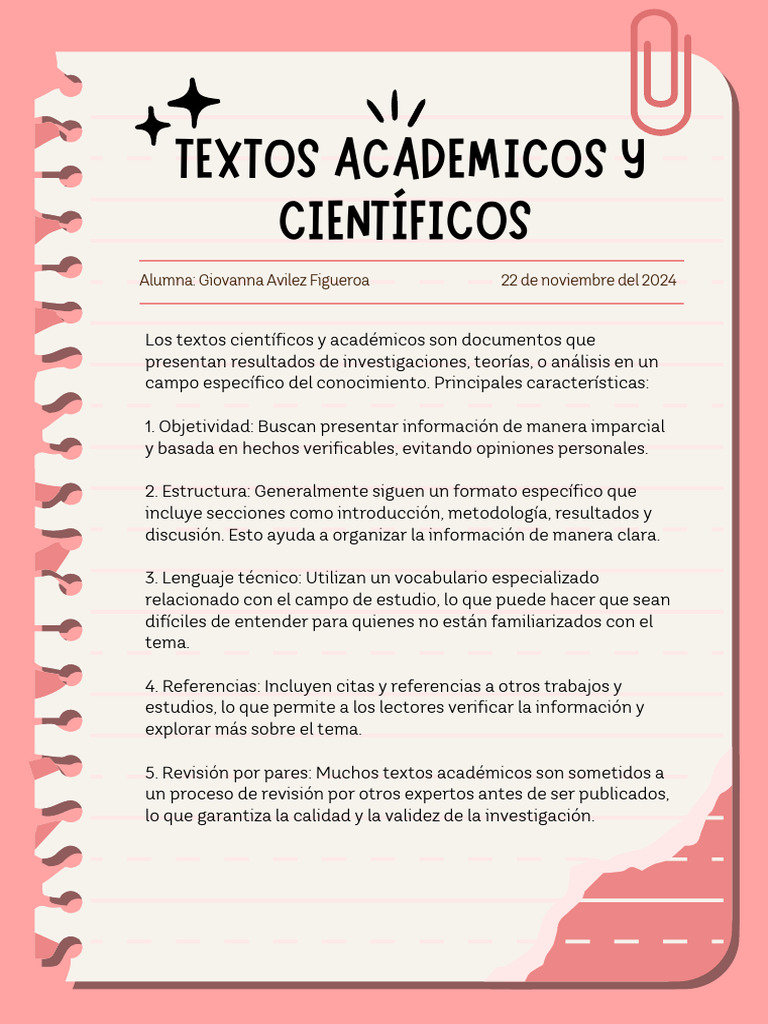 Reflexión Sobre Los Textos Académicos y Científicos | PDF