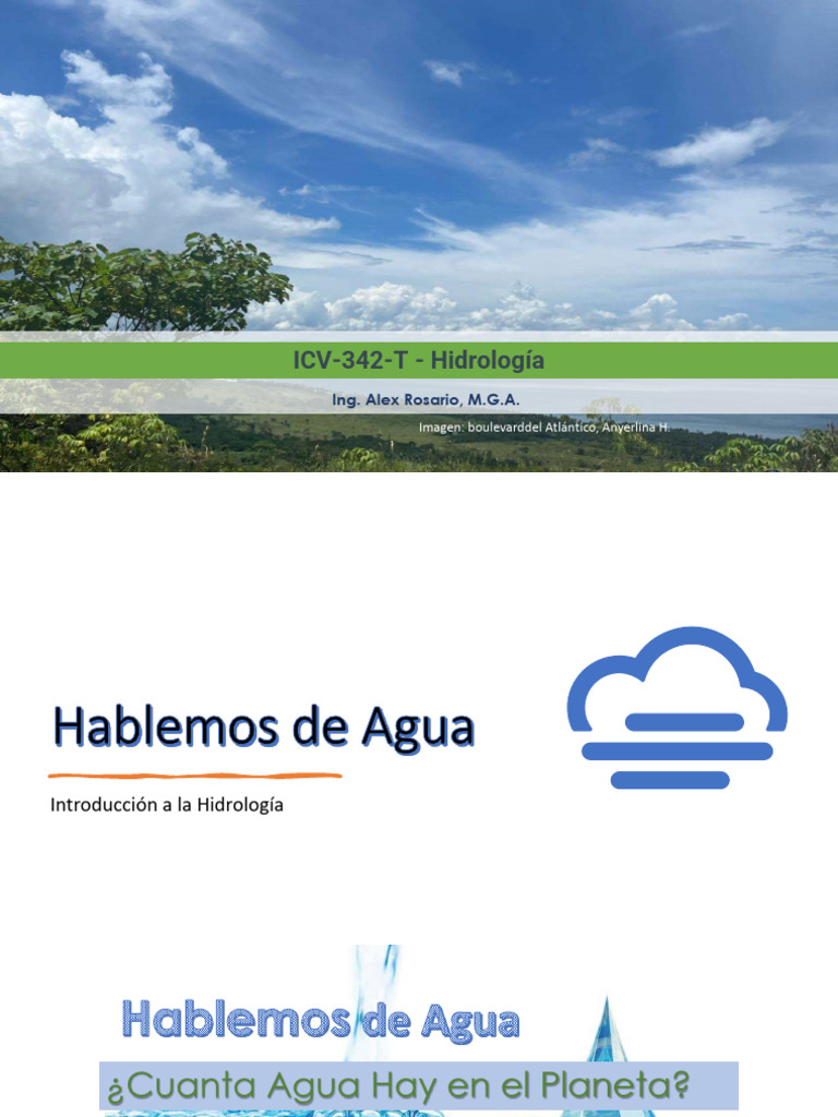 UNIDA 1 - Hidrologia | PDF | El ciclo del agua | Agua