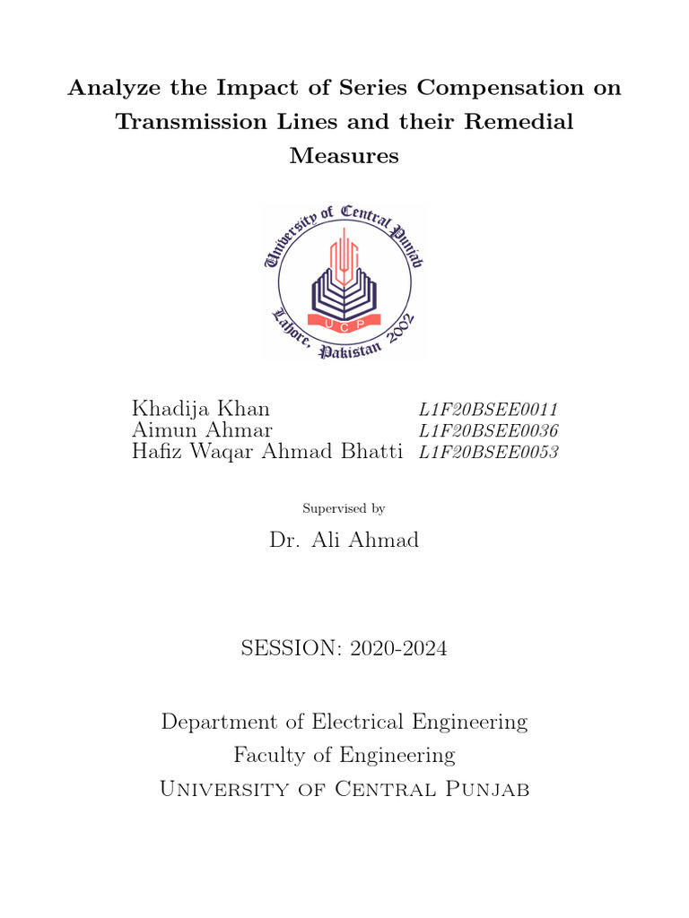 Series Compensation in Transmission Lines | PDF | Electric Power ...