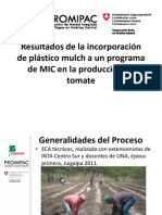 1 Carlos Gomez Resultados de La Incorporación de Plástico Mulch A Un Programa de MIC en La Producción de Tomate