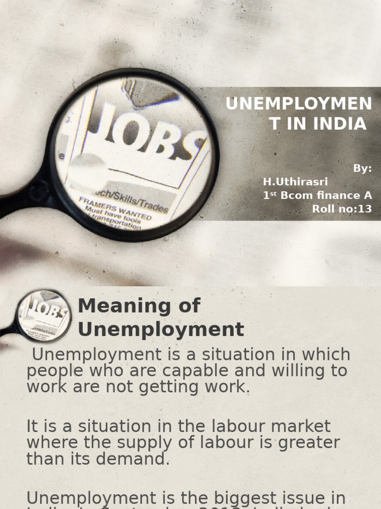 Unemployment Issues and Solutions in India | PDF | Unemployment | Economies