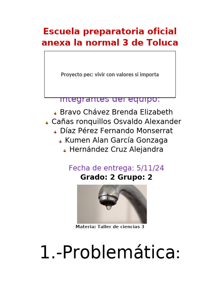 Escuela Preparatoria Oficial Anexa La Normal 3 de Toluca 1111 | PDF