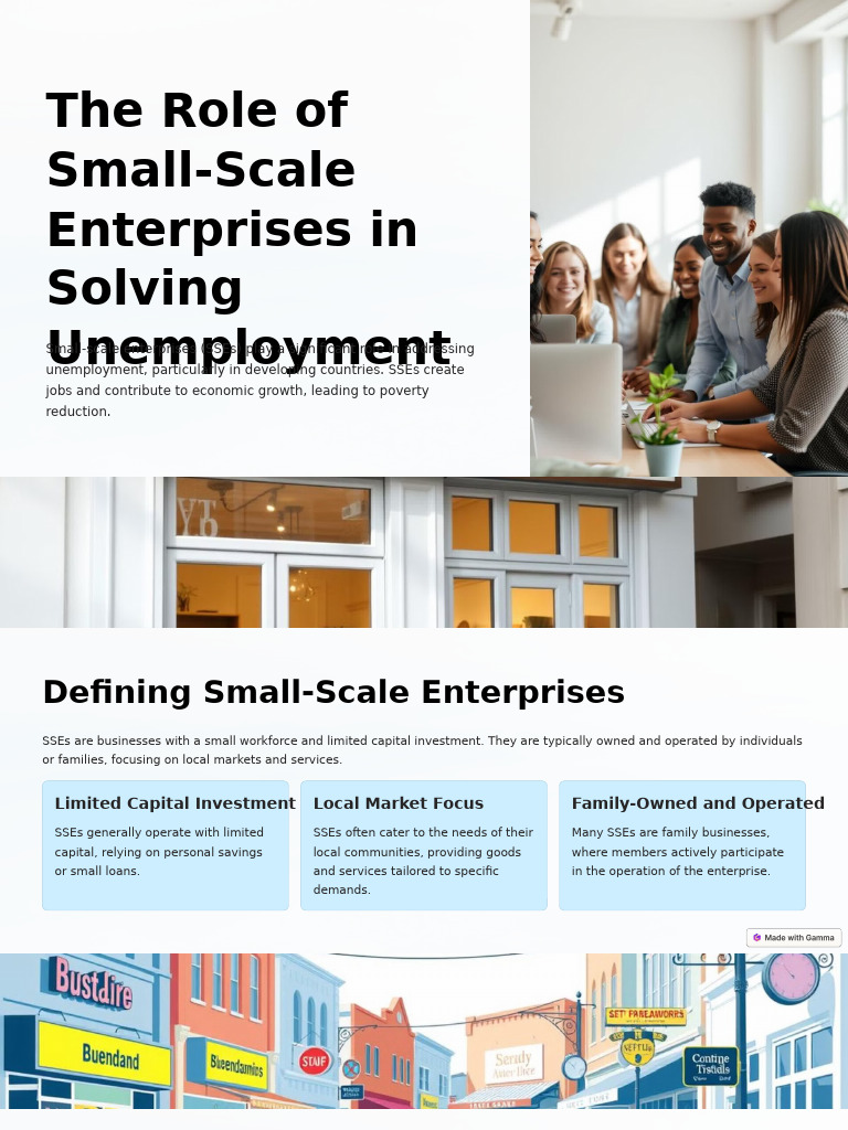 The Role of Small Scale Enterprises in Solving Unemployment | PDF ...