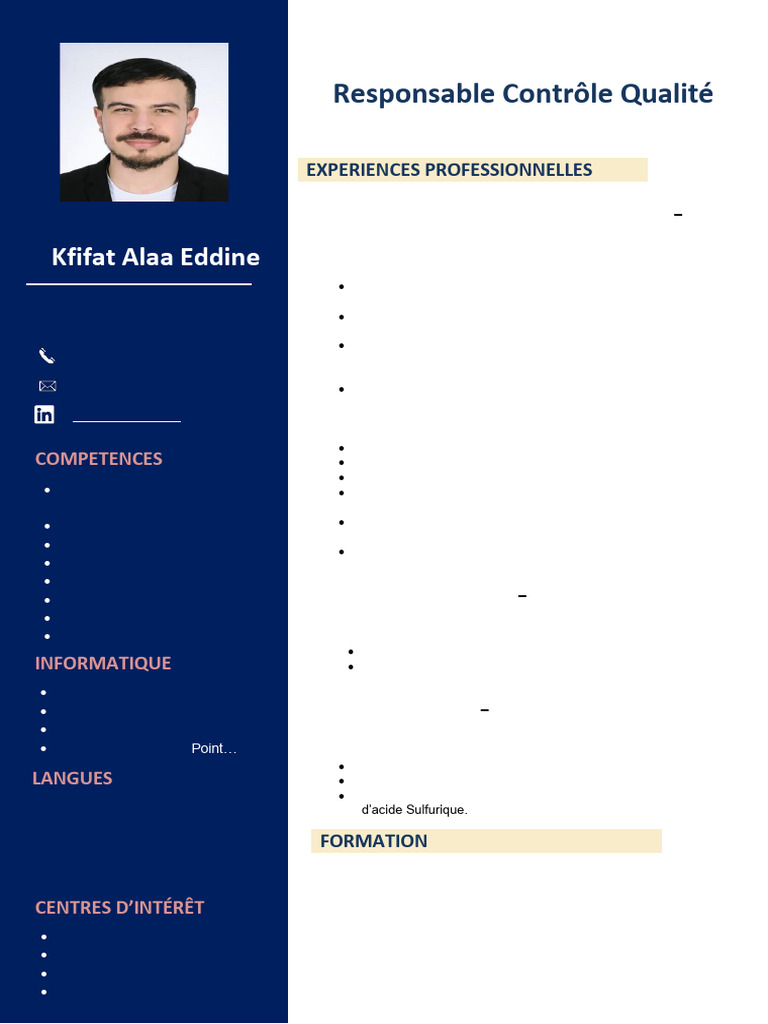 Mon CV Kfifat Alaa Eddine | PDF | Microsoft Excel