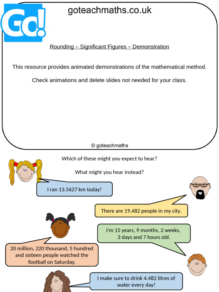 Rounding Significant Figures Demonstration 1 | PDF | Significant ...