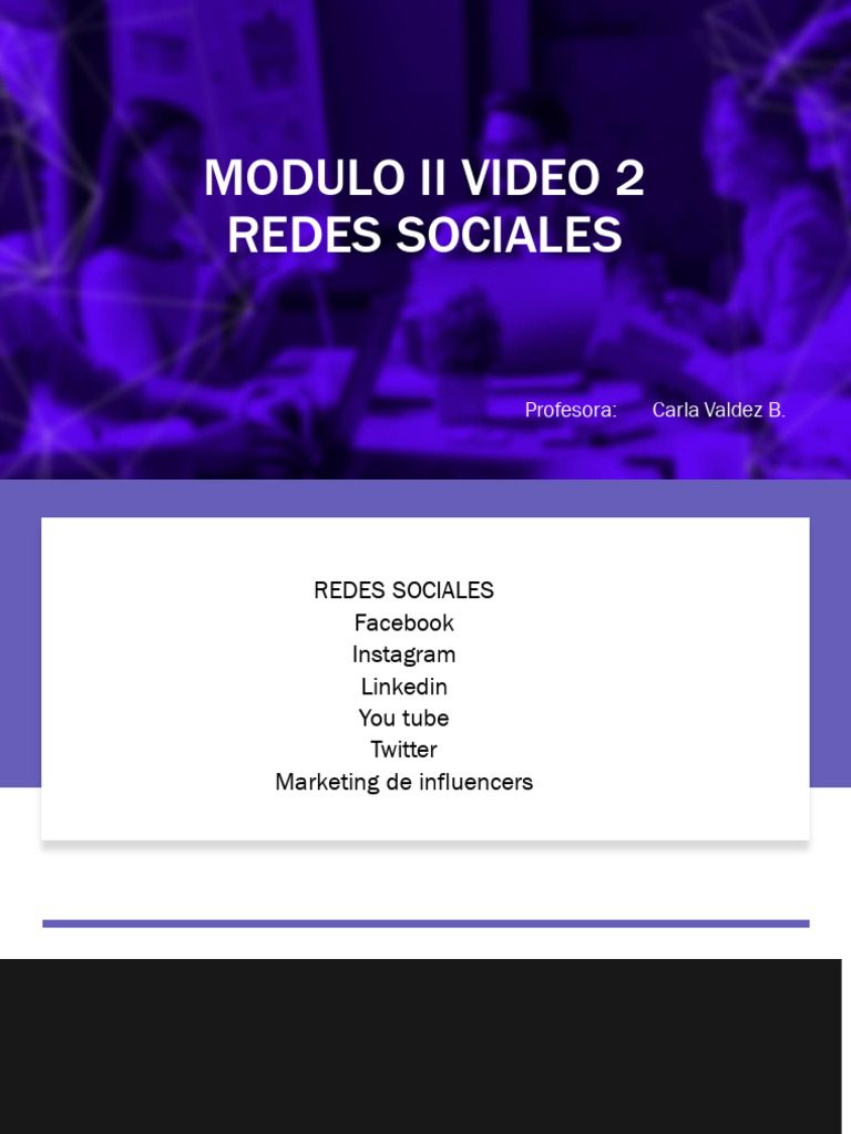 MODULO II Video 2 | PDF | Facebook | Youtube