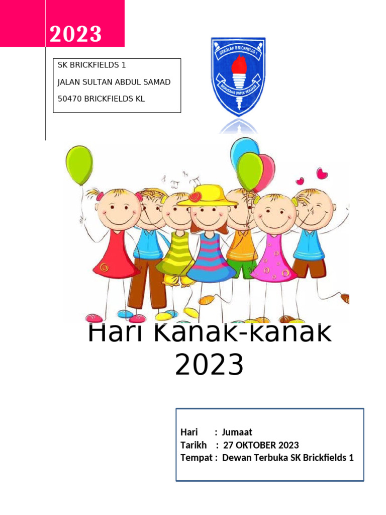 Kertas Kerja Hari Kanak2 2023 | PDF