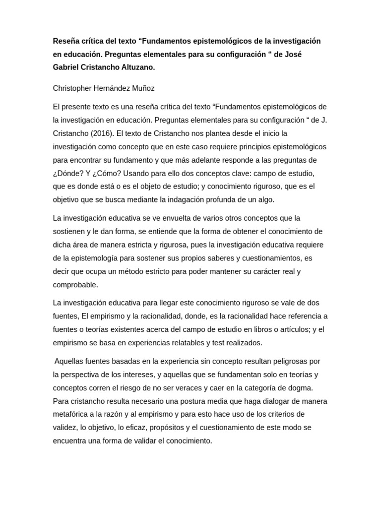 Reseña de 
