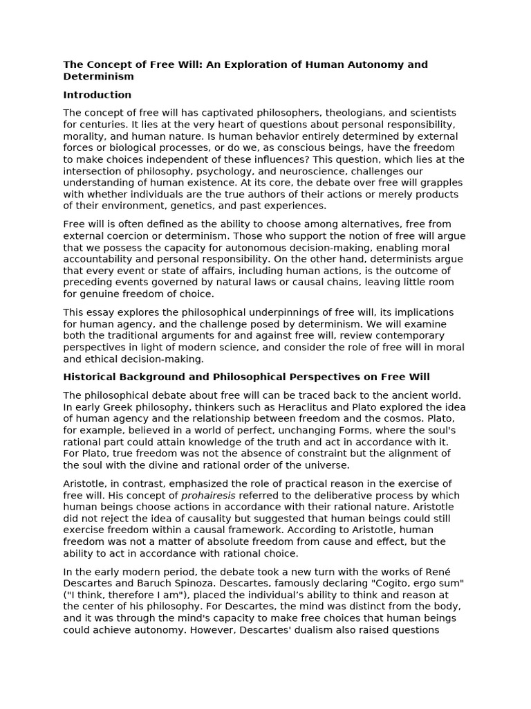 Free Will vs. Determinism Explained | PDF | Free Will | Determinism