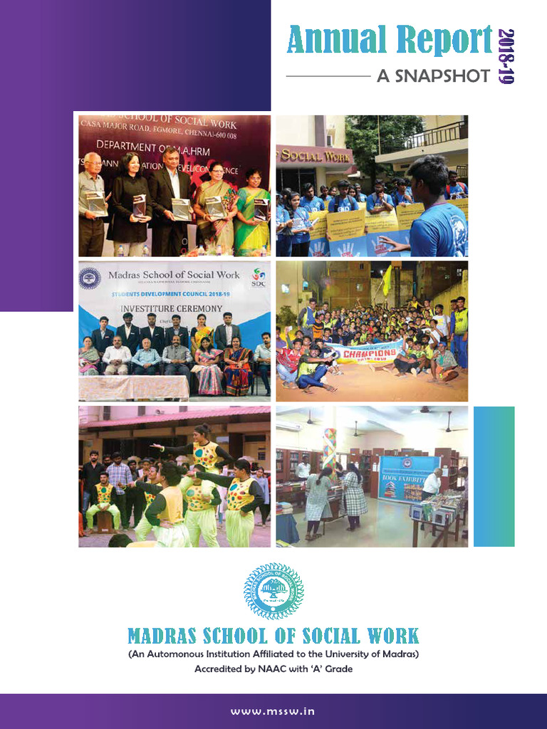 MSSW Annual Report 2018 19 | PDF | Doctor Of Philosophy