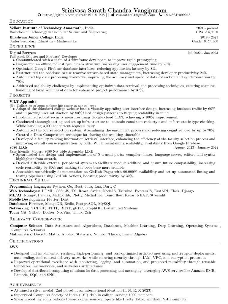 Full Stack Developer Resume Summary | PDF | Databases | Software ...