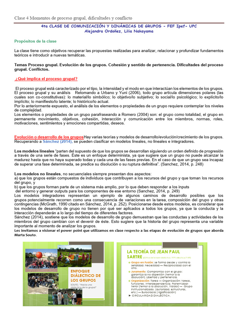 Dificultades y Cohesión en Grupos | PDF | Cohesión grupal | Conflicto ...