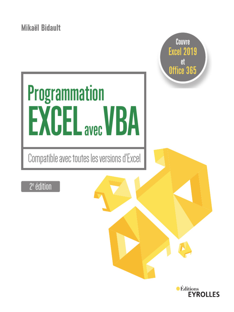 Programmation Excel avec VBA 2e édition | PDF | Microsoft Excel ...
