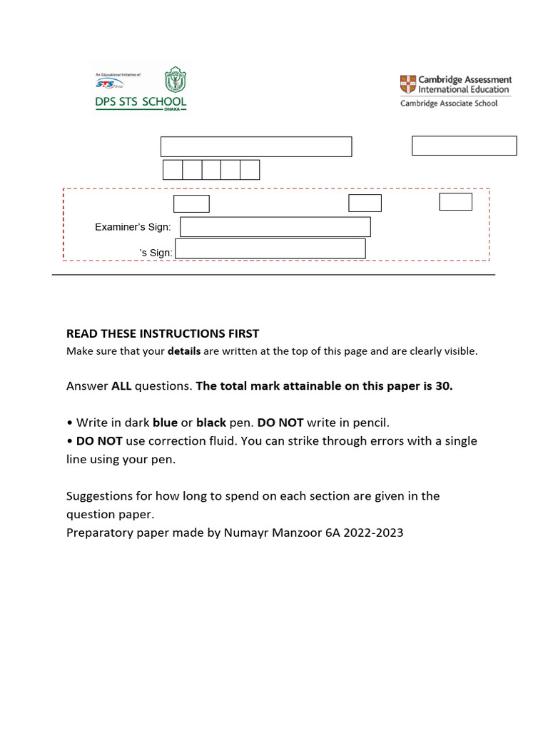 Physics Preparatory Paper QP | PDF | Electrical Engineering | Electricity