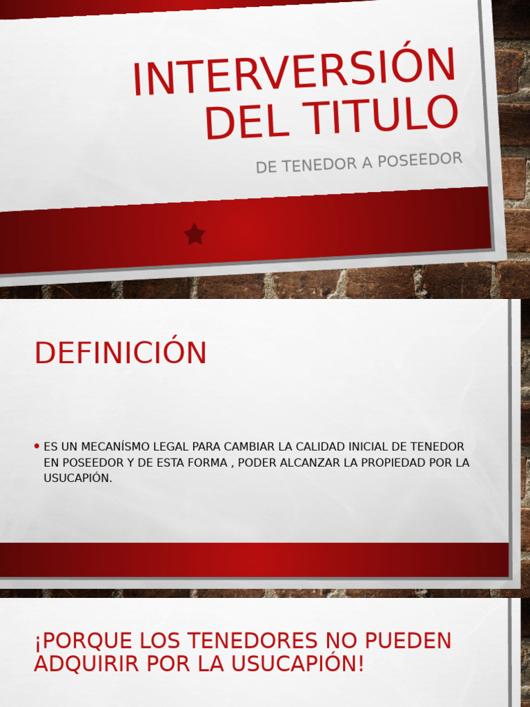 Interversión Del Titulo | PDF
