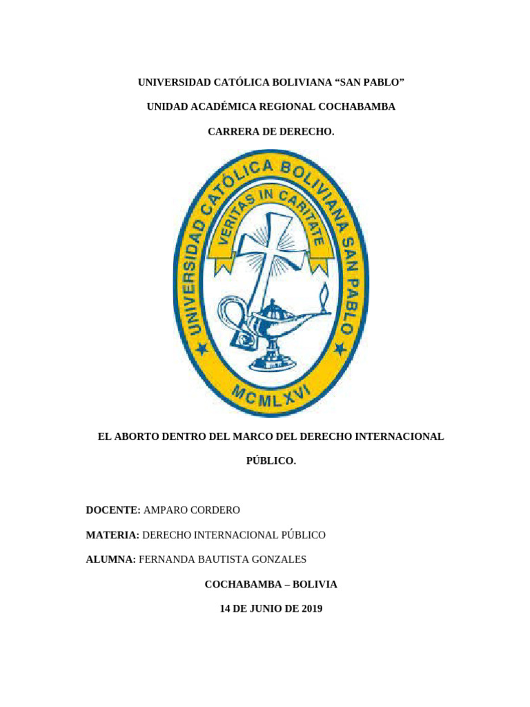 Aborto Derecho Internacional | PDF | Aborto | Estudios de género