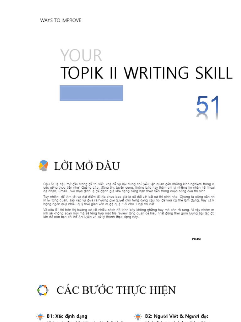 Topik Ii Writing Skill: Ways To Improve | PDF