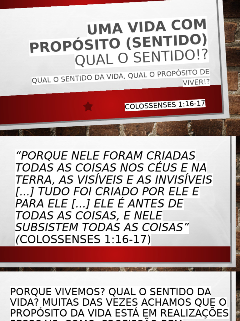 O Propósito da Vida Segundo a Bíblia | PDF | Deus | Significado da vida