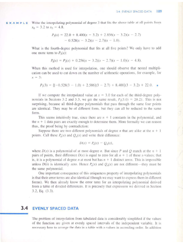Notes Central Difference Methods For Interpolations | PDF