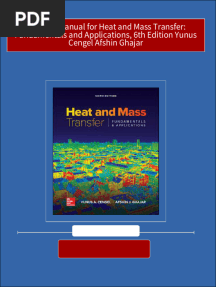 Solution Manual For Heat and Mass Transfer: Fundamentals and Applications, 6th Edition Yunus Cengel Afshin Ghajar All Chapter Instant Download