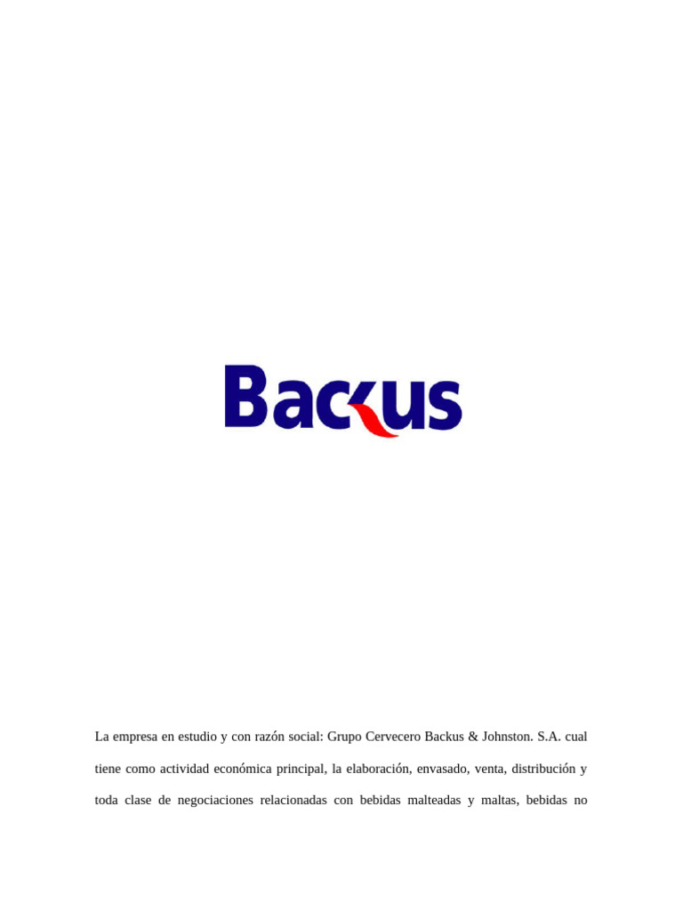 Optimización de Distribución en Backus | PDF | Business | Calidad ...