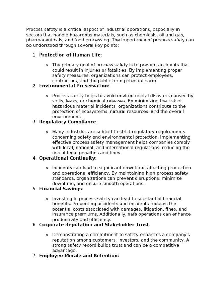 Importance of Process Safety in Industry | PDF | Safety | Business