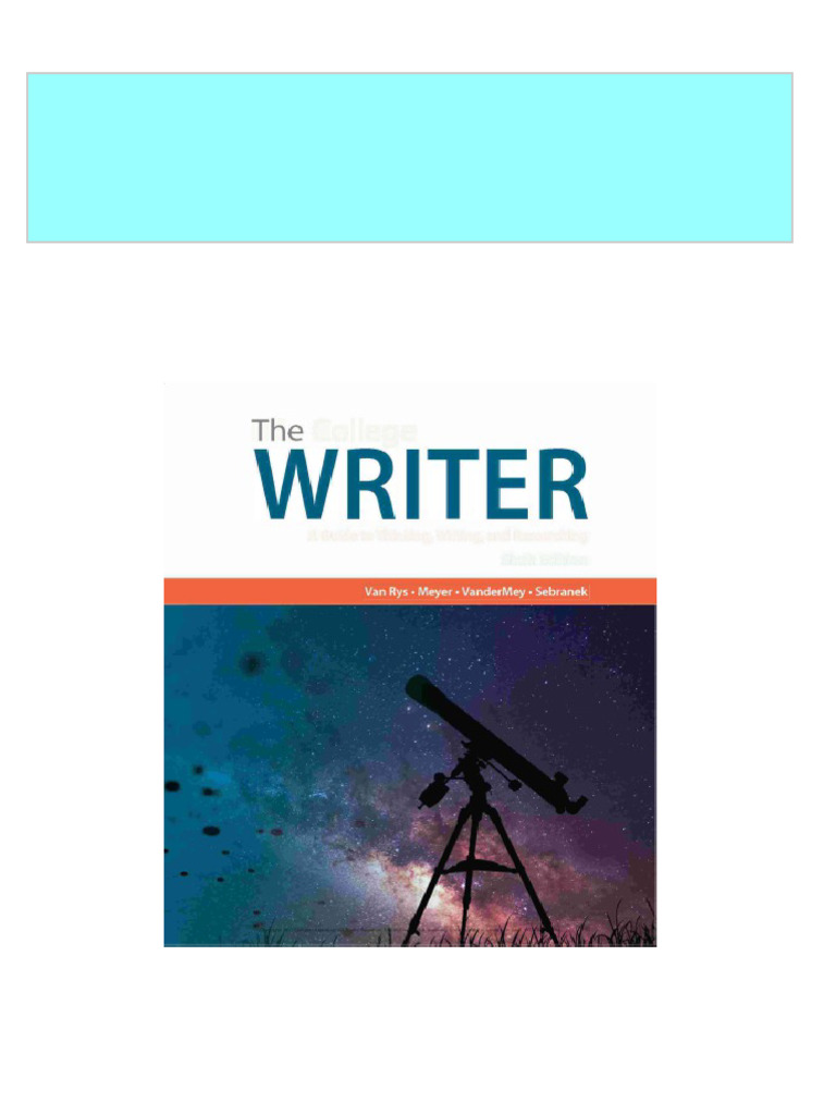 Full The College Writer: A Guide To Thinking, Writing, and Researching ...