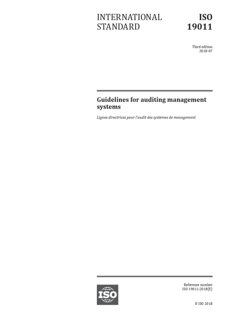 ISO 19011 - 2018guide Line For Audit Managment System | PDF