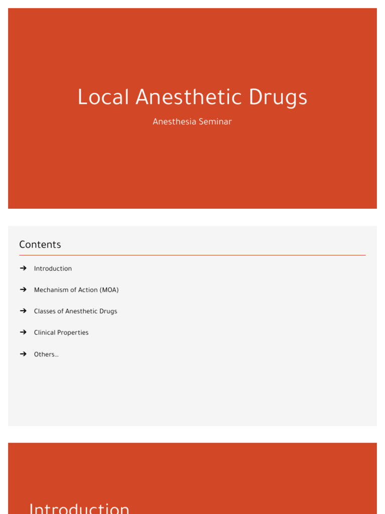 Local Anesthetic Overview | PDF | Anesthesia | Action Potential