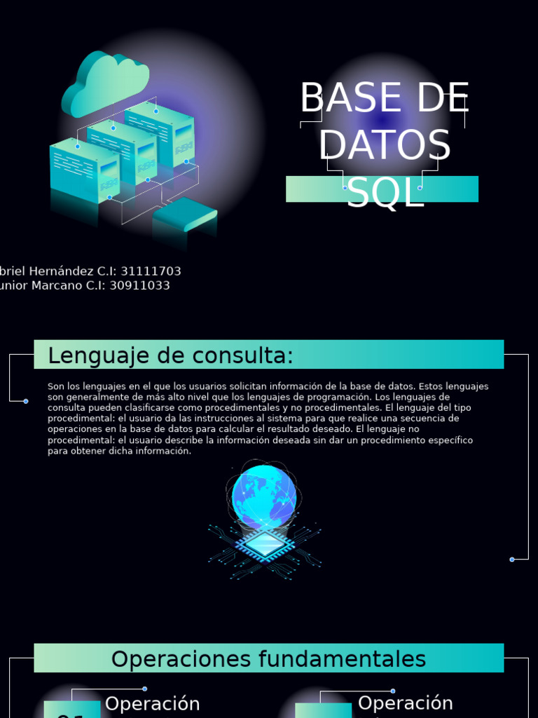 Introducción a SQL y sus Operaciones | PDF | SQL | Modelo de datos