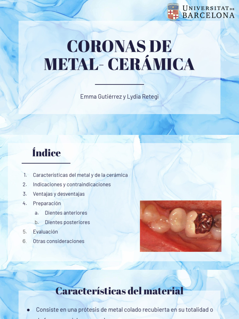 Protocolo para Coronas Metal-Cerámica | PDF | Diente | Anatomia dental